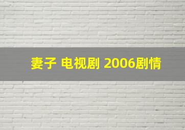 妻子 电视剧 2006剧情